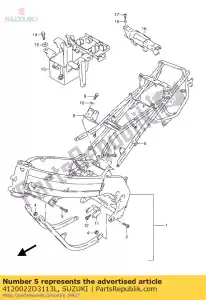 Suzuki 4120022D3113L trilho, assento - Lado inferior