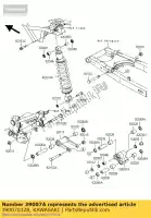 390070328, Kawasaki, Arm-suspension, unitrack klx125ccf kawasaki d tracker 125 2012 2013, Nieuw