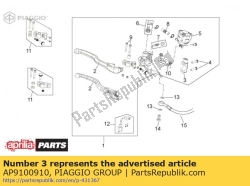 Aprilia AP9100910, ?ruba w kszta?cie litery u, OEM: Aprilia AP9100910