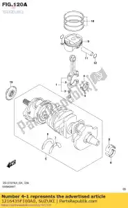 suzuki 1216435F100A0 roulement, maneton (vert) - La partie au fond