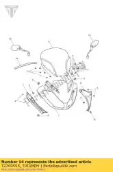 Ici, vous pouvez commander le couvercle rabattable, miroir auprès de Triumph , avec le numéro de pièce T2300595: