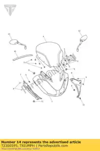 triumph T2300595 couvercle rabattable, miroir - La partie au fond