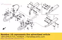 18410MCS710, Honda, Marmitta comp.l honda st pan european  a st1300 st1300a 1300 , Nuovo