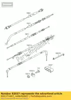 920371697, Kawasaki, abrazadera, cable zx1000-a1 kawasaki gpx gpz kle klf zephyr zx zxr zz r zzr 300 500 550 600 750 1000 1100 1986 1987 1988 1989 1990 1991 1992 1993 1994 1995 1996 1997 1998 1999 2000 2001 2002 2003 2004 2005 2006 2007, Nuevo