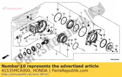 Ici, vous pouvez commander le cale f, couronne dentée (2. 12) auprès de Honda , avec le numéro de pièce 41535MCA000: