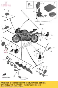 yamaha BN68512200 support, réflecteur - La partie au fond