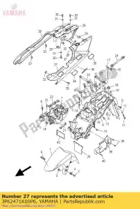 yamaha 3P62471K00P6 cover, tail 1 - Bottom side