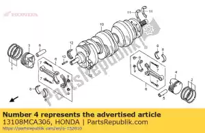 honda 13108MCA306 zuiger, l. (0,50) - Onderkant