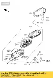 Qui puoi ordinare meter-assy, ?? Lcd, kph zr1000daf da Kawasaki , con numero parte 250310293: