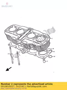 suzuki 0910810027 stud - Bottom side