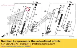 Aquí puede pedir tapón, asiento de resorte (showa) de Honda , con el número de pieza 51408KAE871: