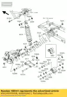 450140305458, Kawasaki, schokbreker, p.zilver klx125c kawasaki d tracker 125 2010 2011, Nieuw