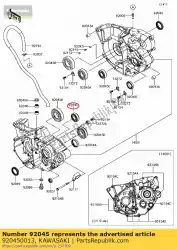 Aqui você pode pedir o rolamento-esfera kx250-m2 em Kawasaki , com o número da peça 920450013: