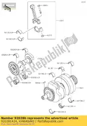 Qui puoi ordinare boccola, equilibratore, fronte ex250-f2 da Kawasaki , con numero parte 920281424: