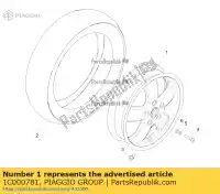 1C000781, Piaggio Group, ruota 3.00x12 