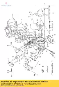 suzuki 1350233E00 couvercle, diaphragme - La partie au fond