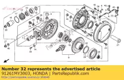 Ici, vous pouvez commander le joint d'huile, 35x54x8 (nok) auprès de Honda , avec le numéro de pièce 91261MY3003: