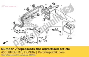 Honda 45358MEGH10 clamper,fr brk bl - Bottom side