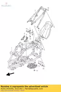 Suzuki 4191145G00 placa, eng mtg f - Lado inferior