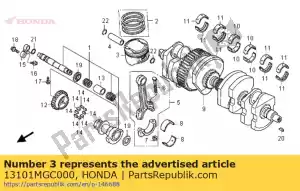 Honda 13101MGC000 pistão - Lado inferior