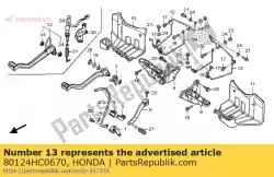 Ici, vous pouvez commander le rester, l. Garde-boue o auprès de Honda , avec le numéro de pièce 80124HC0670: