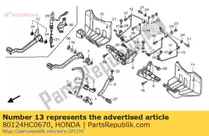 Honda 80124HC0670 rester, l. garde-boue o - La partie au fond