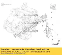 Here you can order the water pump assy from Piaggio Group, with part number 2A000802: