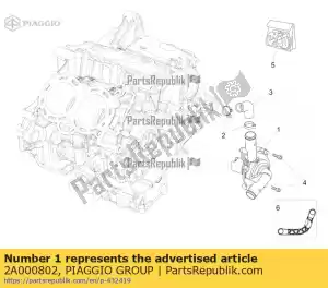 Piaggio Group 2A000802 pompa dell'acqua assy - Il fondo