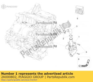 aprilia 2A000802 water pump assy - Bottom side