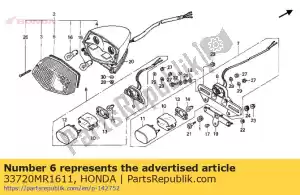 Honda 33720MR1611 light assy., licenza (12v - Il fondo