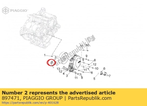 aprilia 897471 bracket - Bottom side