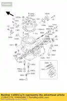 110041276, Kawasaki, pakkingkop, t = 1,0 kx500-e1 kawasaki kx 500 1989 1990 1991 1992 1993 1994 1995 1996 1997 1998 1999 2000 2001 2002 2003, Nieuw