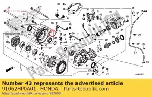 honda 91062HP0A01 bearing, radial ball, 35x60x14 - Bottom side