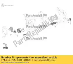 Here you can order the oil pump gear from Piaggio Group, with part number 871454: