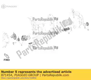 Piaggio Group 871454 oil pump gear - Bottom side
