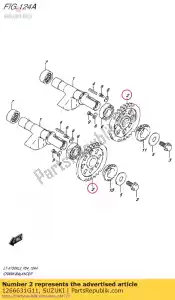 Suzuki 1266631G11 versnelling, crank blan - Onderkant