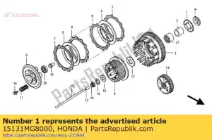 Honda 15131MG8000 piñón comp., bomba de aceite - Lado inferior