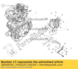 Aprilia 2B008395, Asta comando cambio assemblata, OEM: Aprilia 2B008395