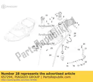 Piaggio Group 657294 complete breather pipe - Bottom side