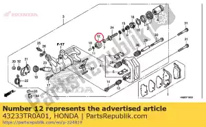 Honda 43233TR0A01 comp. pistão, manga - Lado inferior