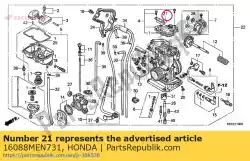 Here you can order the clip from Honda, with part number 16088MEN731: