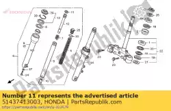 Ici, vous pouvez commander le anneau, piston auprès de Honda , avec le numéro de pièce 51437413003: