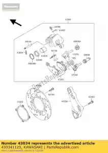 kawasaki 430341125 houderrem, achter cal zx600-e1 - Onderkant