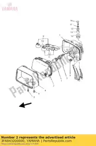 yamaha 3FA843200000 conjunto de lente - Lado inferior