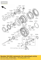 Qui puoi ordinare molla vn1500-p1 da Kawasaki , con numero parte 921451449: