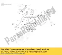 673954, Piaggio Group, houder beugel piaggio bv zapm69 zapma20s 350 2012 2015 2016 2017 2018 2019 2020 2021 2022, Nieuw