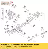 76213070000, KTM, tubo flessibile freno posteriore husqvarna ktm  rally 450 690 2007 2008 2009 2011 2012 2014 2015 2016 2017, Nuovo