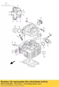 suzuki 0910308289 tornillo - Lado inferior