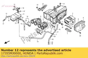 honda 17355MJ0000 tubo a, respirador - Lado inferior