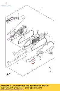 suzuki 1389140JA0 tube,inlet - Bottom side